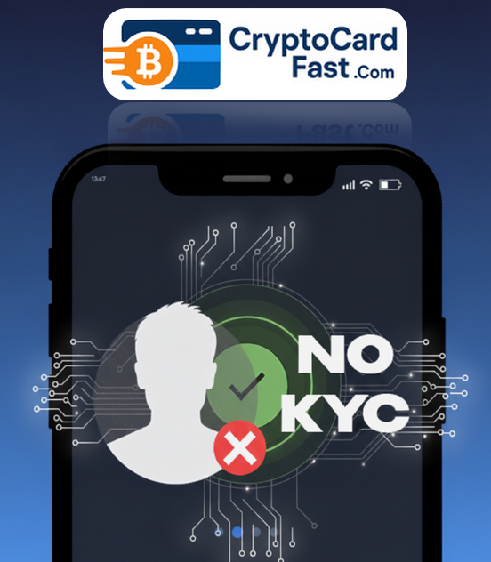 A shield icon representing the privacy of a no kyc virtual crypto card.